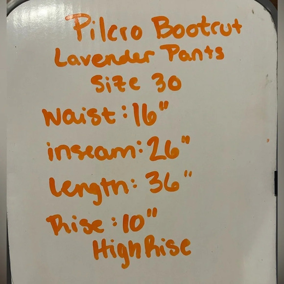 Pilcro by Anthropology Women Size 30 Bootcut Raw Hem Lavender High Rise Pants - Picture 12 of 12